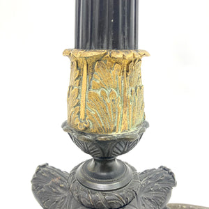 Pair of classical antique french Bronze lamps.