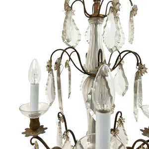 Super quality French chandelier with cut glass drops.