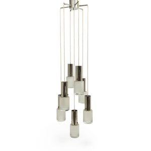 Stylish 7 arm 1970's light with Murano glass shade4s.