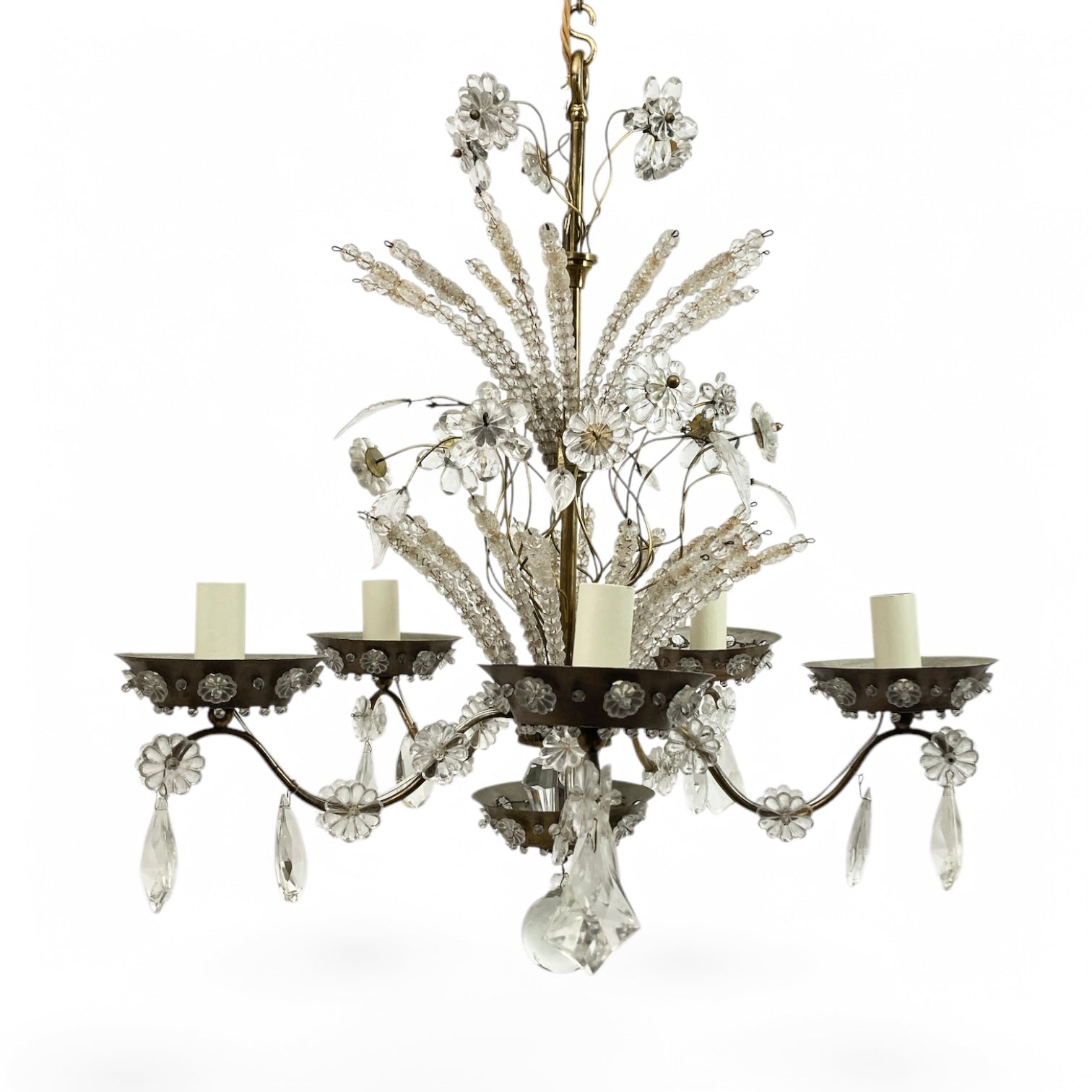 Stunning french chandelier attributed to Bagues .