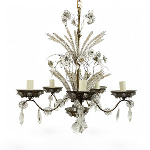 Stunning french chandelier attributed to Bagues .