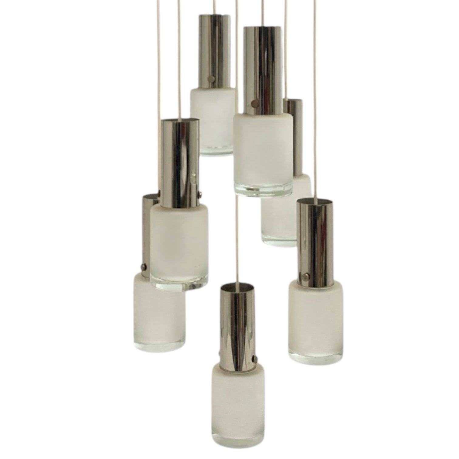 Stylish 7 arm 1970's light with Murano glass shade4s.