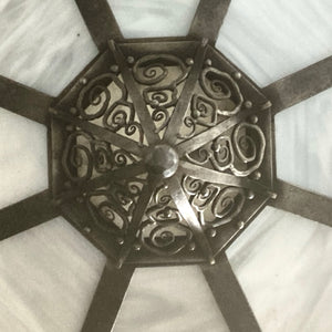 French 1920's iron ceiling light.