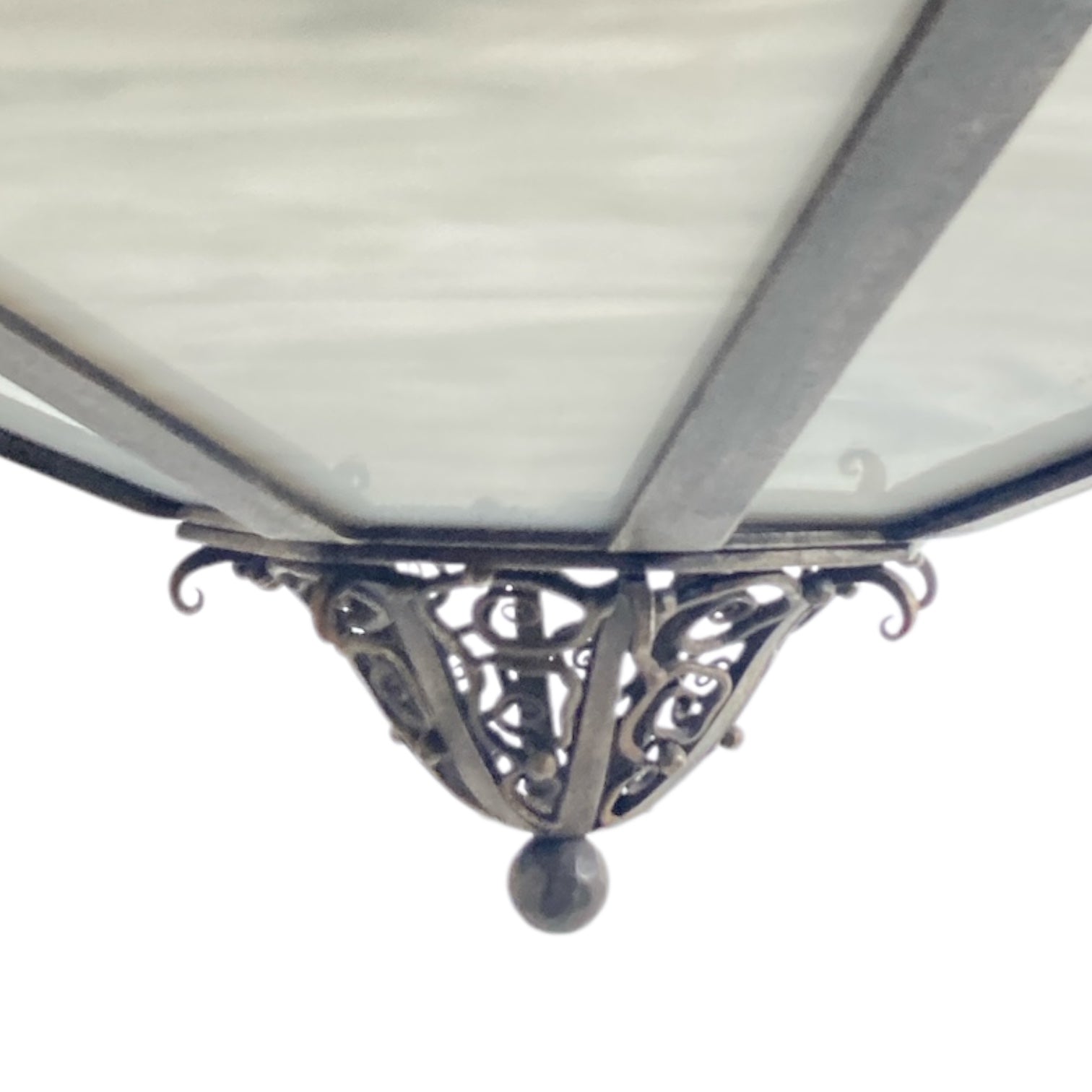 French 1920's iron ceiling light.