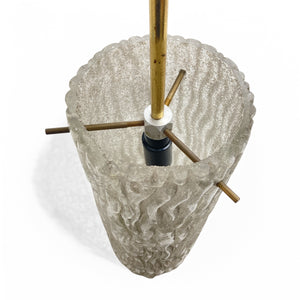 Unusual 1960's textured pendant light.