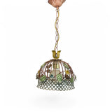 Unusual Italian hand painted tole chandelier  .