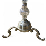 Decorative antique french floor lamp with 'Chandelier' style  upper section .