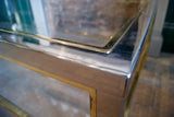 X Chrome and Brass coffee Table