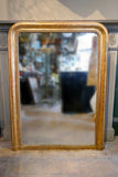 X Gold Wooden French Mirror, Distressed