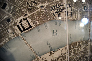 X Huge Three Piece Greenwood Wall Map of London